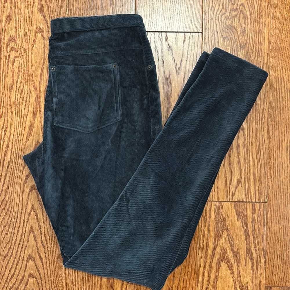 HUE Ribbed/Corduroy Leggings Dark Gray